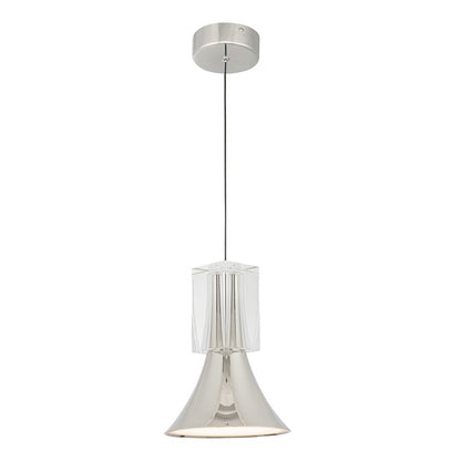 Kuzco Floe 8" LED Pendant, Nickel/Clear Crystal/Steel - PD94108-PN-CC-UNV