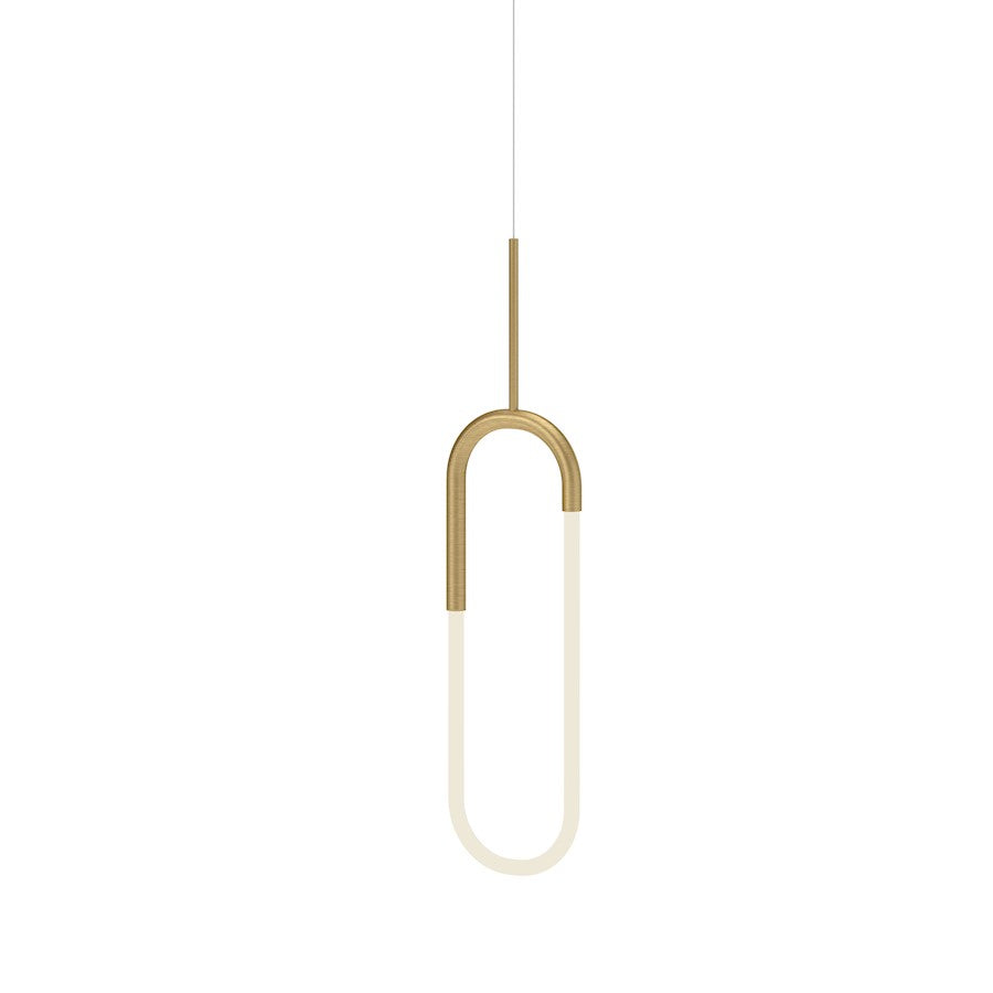 Kuzco Huron 8" LED Pendant, Brushed Gold/Frosted Acrylic Diffuser - PD95108-BG