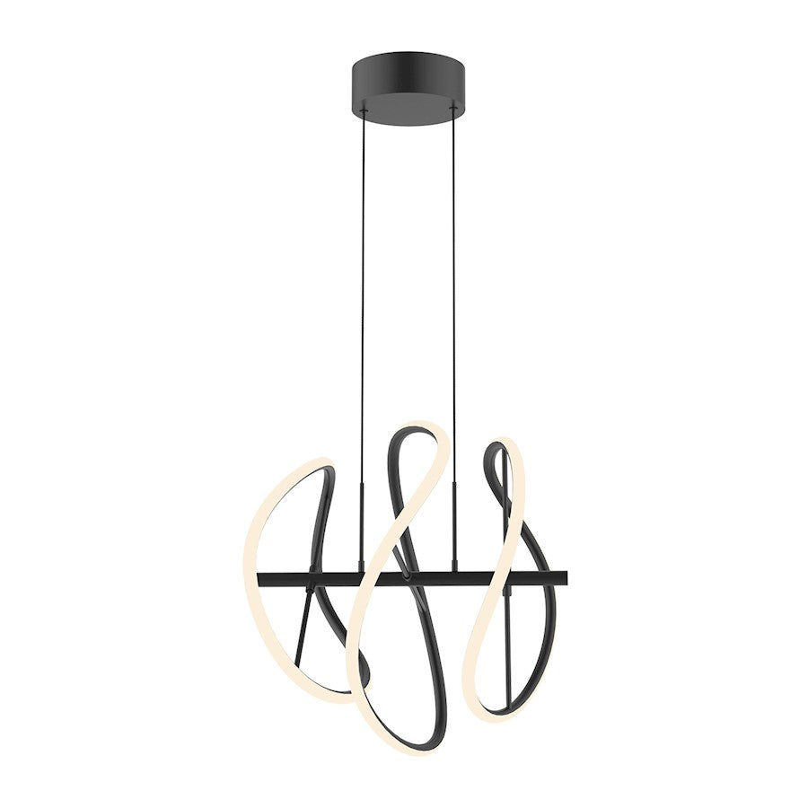 Kuzco Collide 16" LED Pendant, Black/White Silicone - PD96416-BK