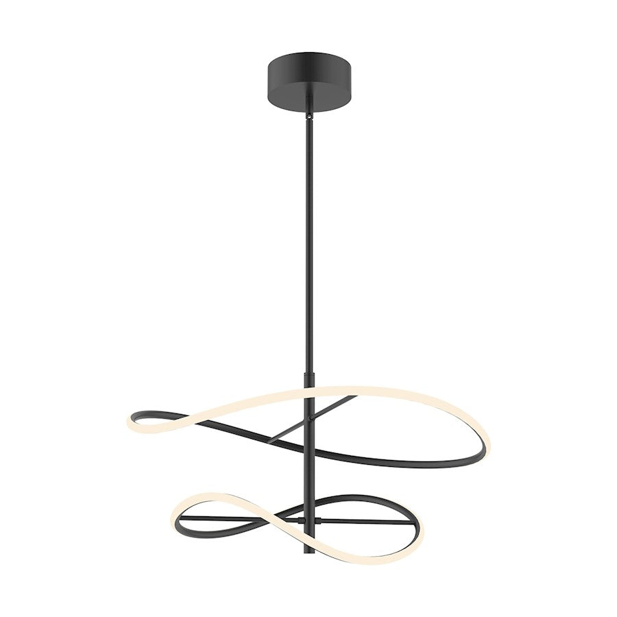 Kuzco Collide 24" LED Pendant, Black/White Silicone - PD96424-BK