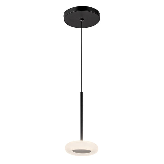Kuzco Stephord 4" LED Pendant, Black/Frosted Glass/Frosted Glass - PD97204-BK-FR