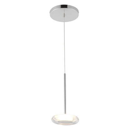 Kuzco Stephord 4" LED Pendant, Chrome/Clear Glass/Clear Glass - PD97204-CH-CL