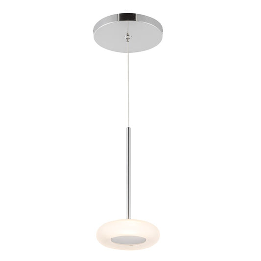Kuzco Stephord 4" LED Pendant, Chrome/Frosted Glass - PD97204-CH-FR