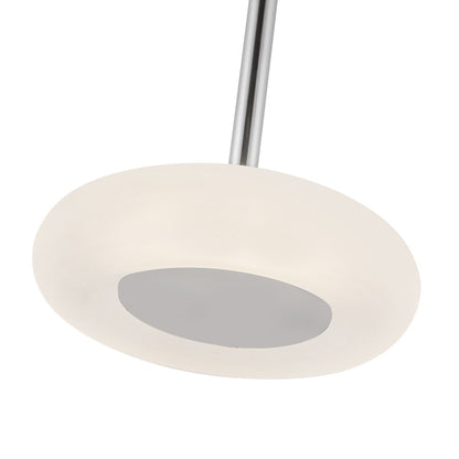 Kuzco Stephord 4" LED Pendant, Chrome/Frosted Glass