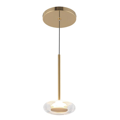 Kuzco Stephord 4" LED Pendant, Metallic Brass/Clear Glass - PD97204-MRB-CL