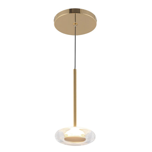 Kuzco Stephord 4" LED Pendant, Metallic Brass/Clear Glass - PD97204-MRB-CL