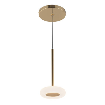 Kuzco Stephord 4" LED Pendant, Metallic Brass/Frosted Glass - PD97204-MRB-FR