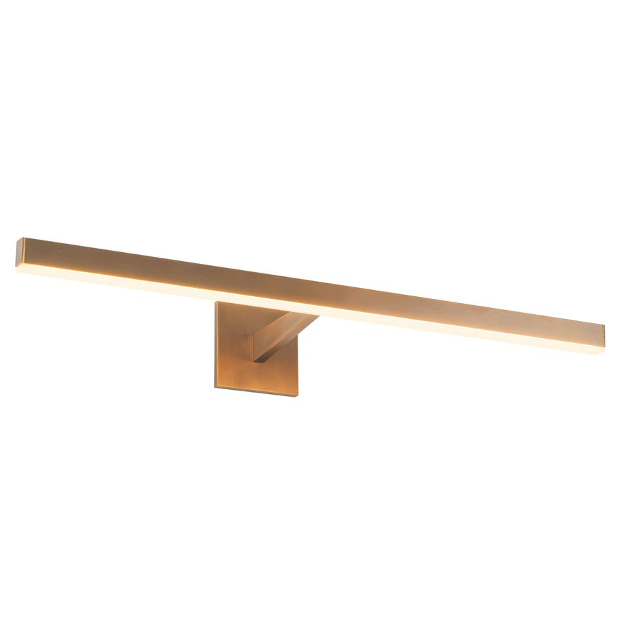 Kuzco Vega 31" Brass Dimmable LED Picture Lt, Vintage Brass