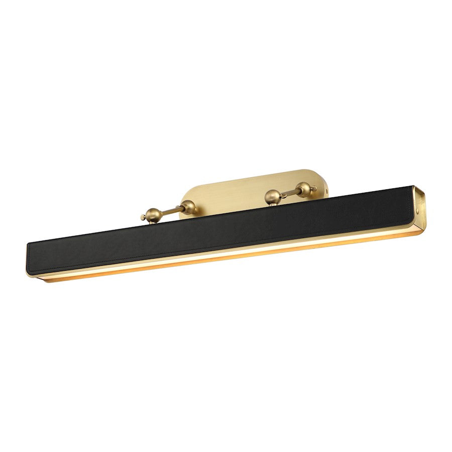 Alora Valise Picture 32" LED Picture Light, Brass/Tuxedo/Frost - PL307931VBTL