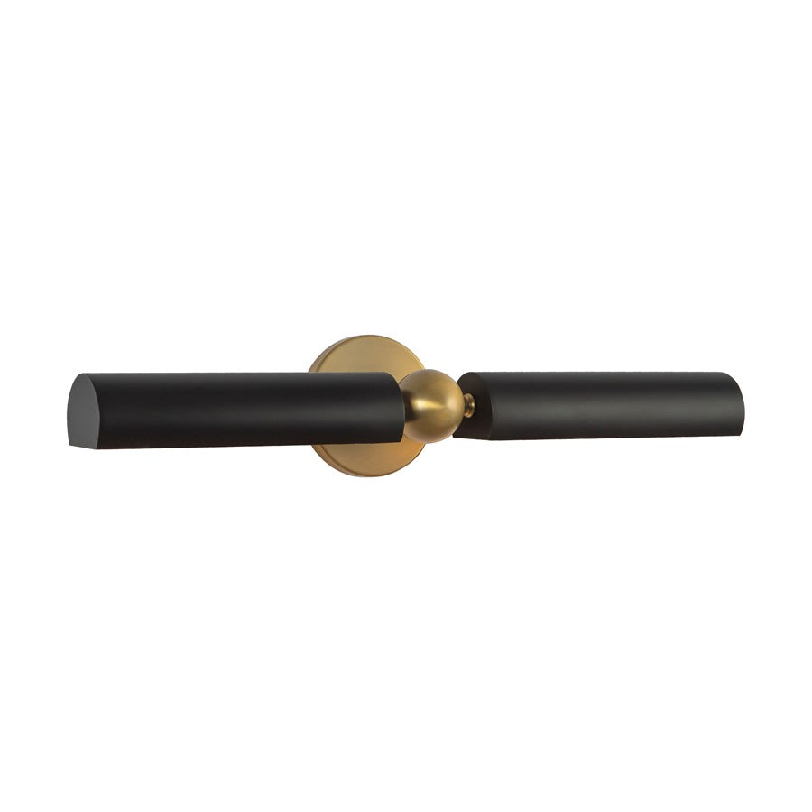 Kuzco Cole 23" Gold Picture Lt, Brushed Gold/Matte Black