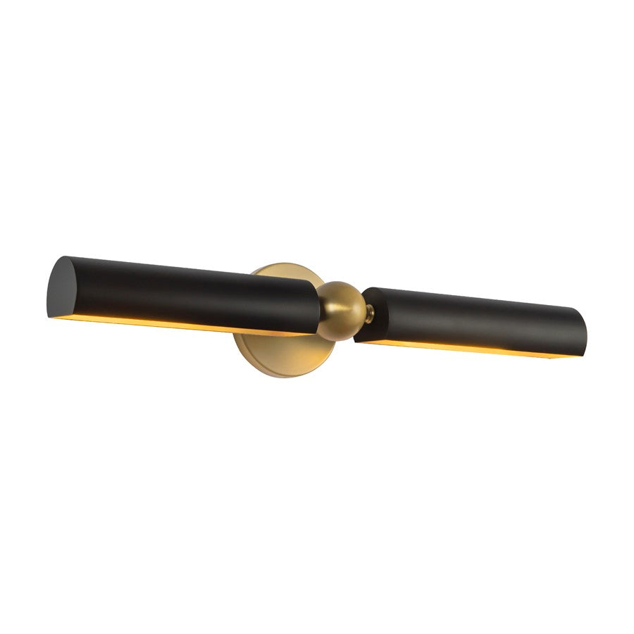 Kuzco Cole 23" Gold Picture Lt, Brushed Gold/Matte Black