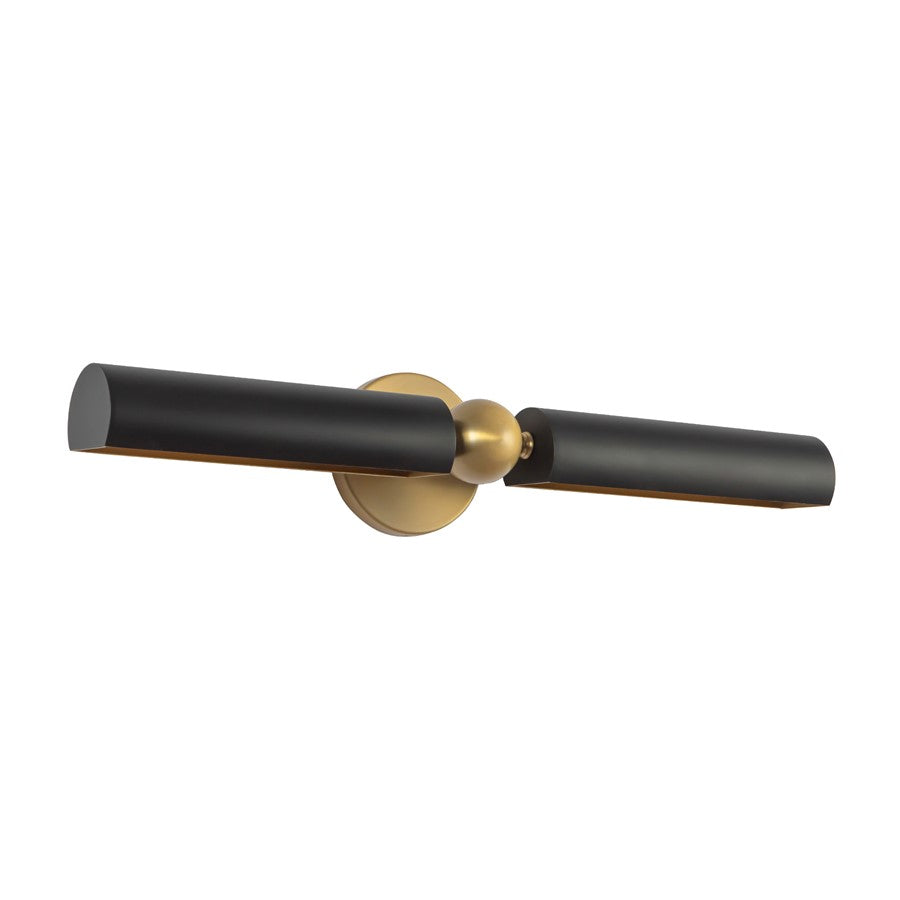 Kuzco Cole 23" Gold Picture Lt, Brushed Gold/Matte Black