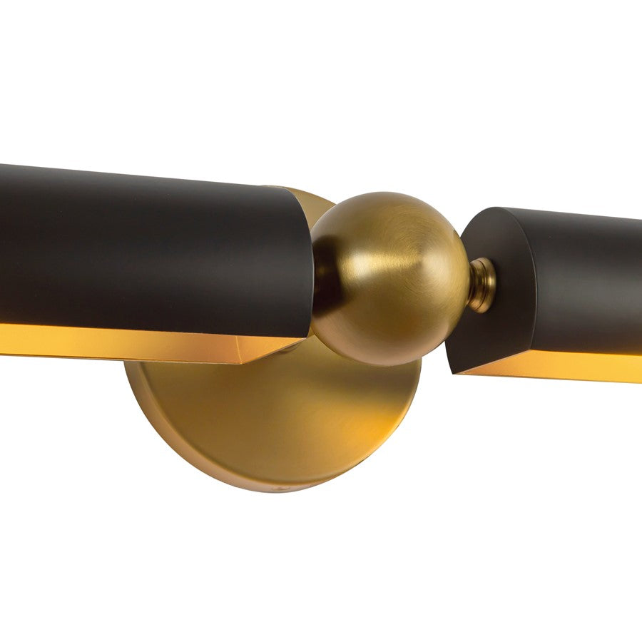 Kuzco Cole 23" Gold Picture Lt, Brushed Gold/Matte Black