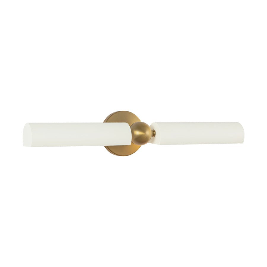 Kuzco Cole 23" Gold Picture Lt, Brushed Gold/White