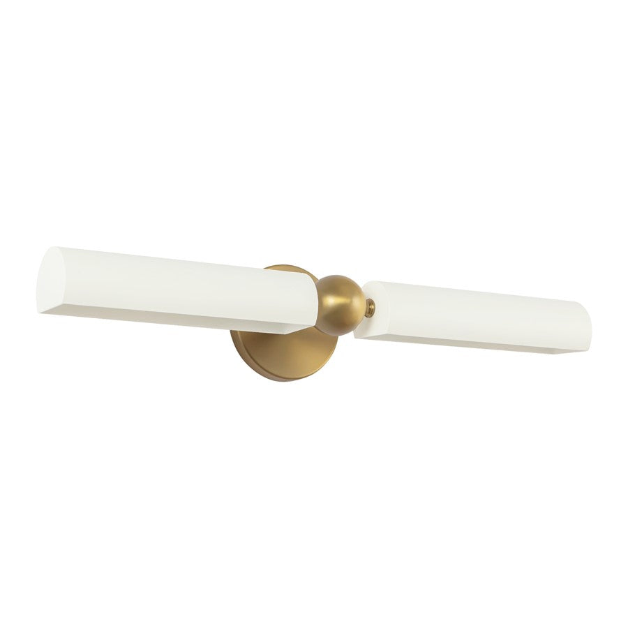 Kuzco Cole 23" Gold Picture Lt, Brushed Gold/White