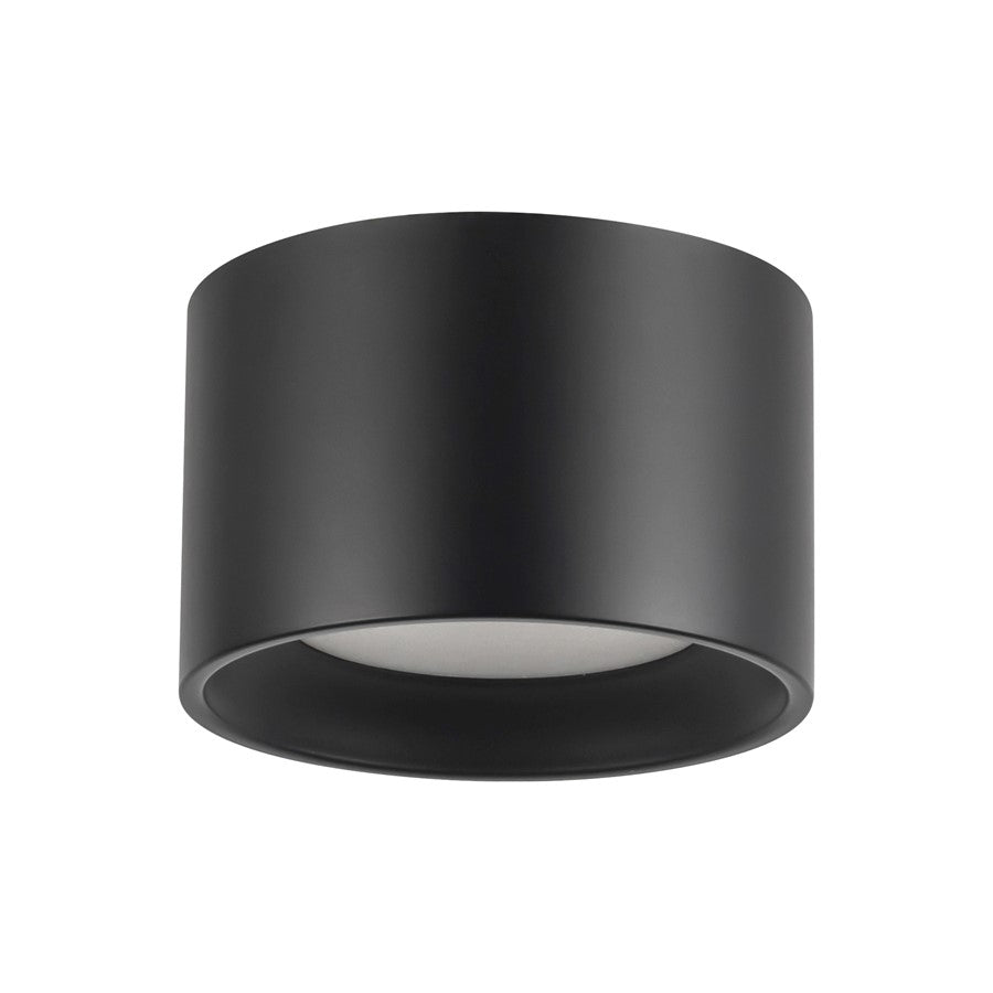 Kuzco Uma 6" Black Dimmable LED Semi-Flush Mount, Black