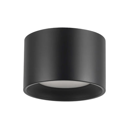 Kuzco Uma 6" Black Dimmable LED Semi-Flush Mount, Black