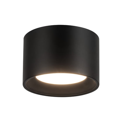 Kuzco Uma 6" Black Dimmable LED Semi-Flush Mount, Black