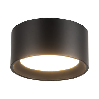 Kuzco Uma 7" Black Dimmable LED Semi-Flush Mount, Black