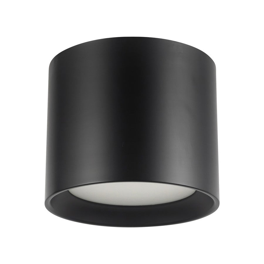 Kuzco Uma 7" Black Dimmable LED Semi-Flush Mount, Black