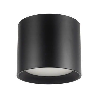 Kuzco Uma 7" Black Dimmable LED Semi-Flush Mount, Black