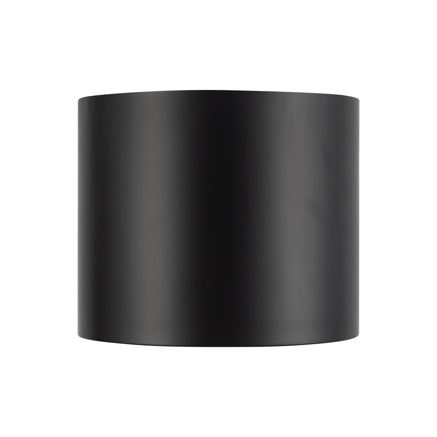 Kuzco Uma 7" Black Dimmable LED Semi-Flush Mount, Black