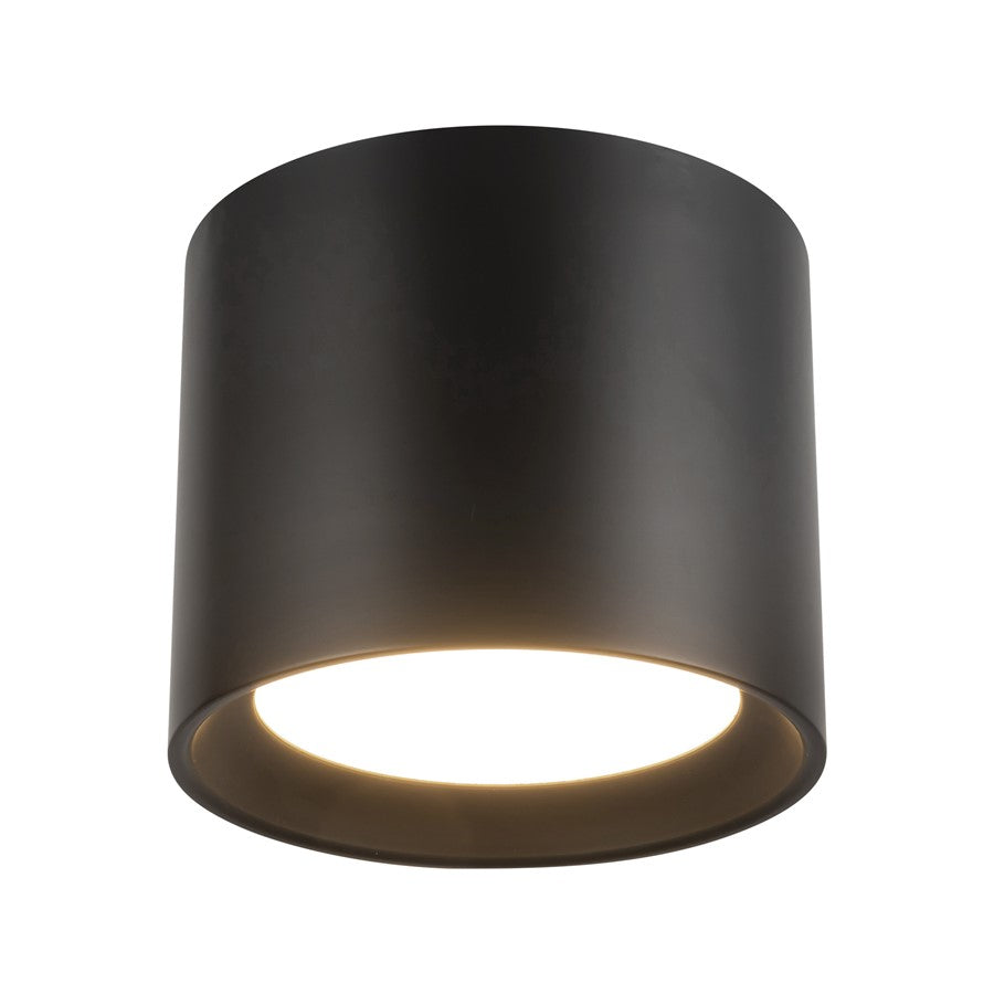 Kuzco Uma 7" Black Dimmable LED Semi-Flush Mount, Black