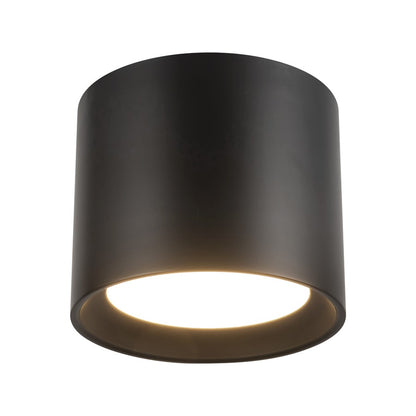 Kuzco Uma 7" Black Dimmable LED Semi-Flush Mount, Black