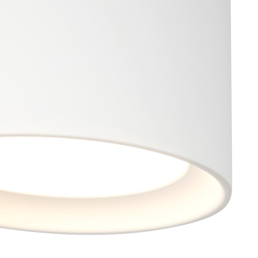 Kuzco Uma 7" White Dimmable LED Semi-Flush Mount, White