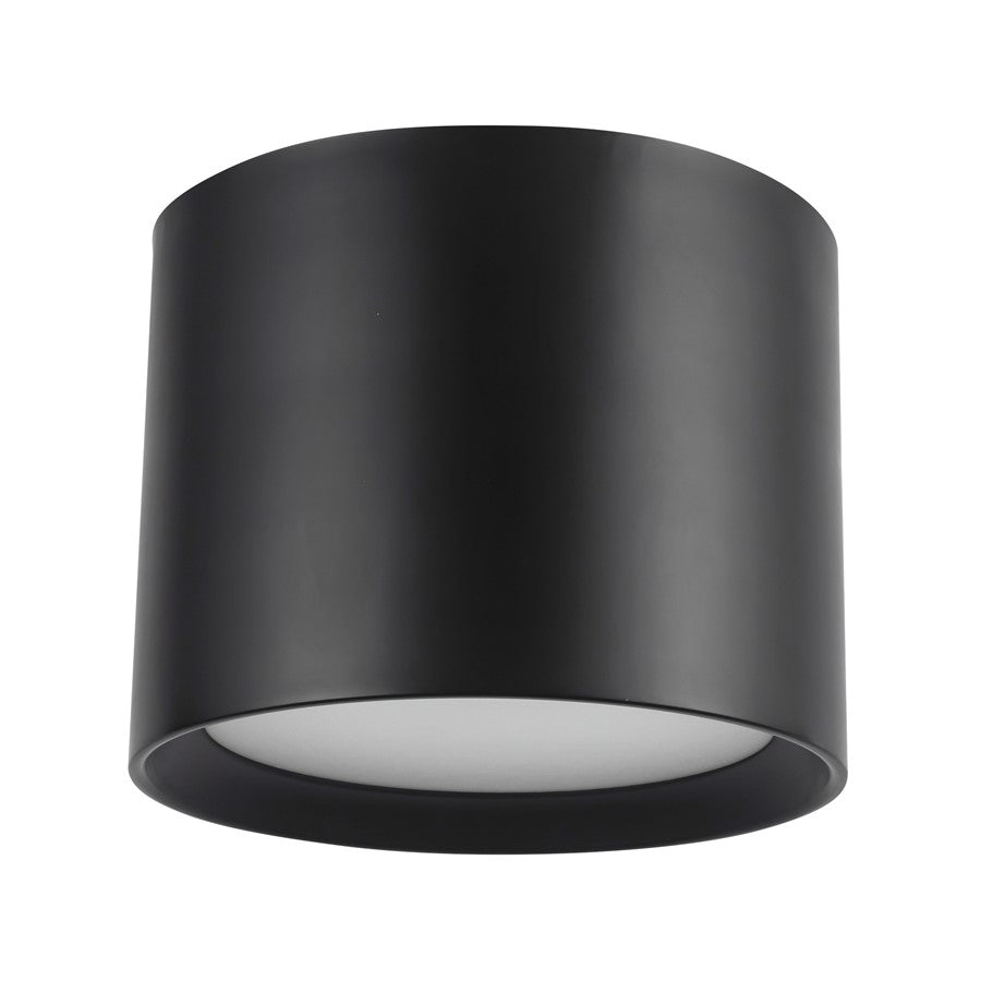 Kuzco Uma 9" Black Dimmable LED Semi-Flush Mount, Black