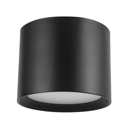 Kuzco Uma 9" Black Dimmable LED Semi-Flush Mount, Black