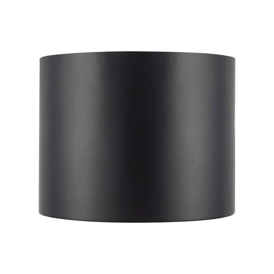 Kuzco Uma 9" Black Dimmable LED Semi-Flush Mount, Black