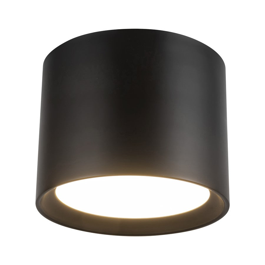Kuzco Uma 9" Black Dimmable LED Semi-Flush Mount, Black