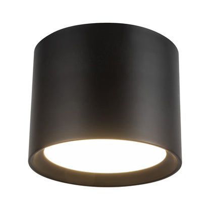 Kuzco Uma 9" Black Dimmable LED Semi-Flush Mount, Black