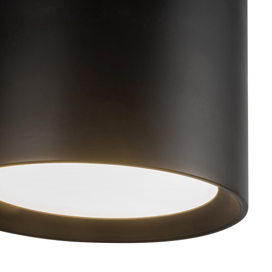Kuzco Uma 9" Black Dimmable LED Semi-Flush Mount, Black
