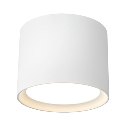 Kuzco Uma 9" Wht Dimmable LED Semi-Flush Mount, White