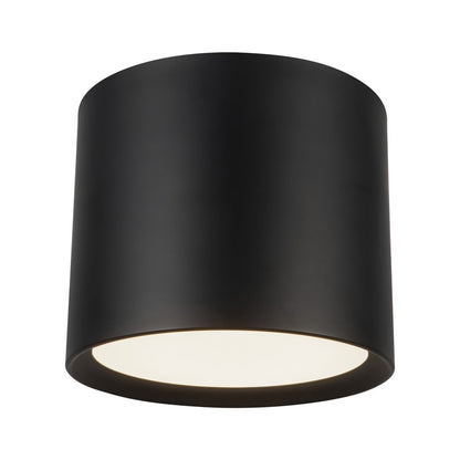 Kuzco Uma 12" Black Dimmable LED Semi-Flush Mount, Black