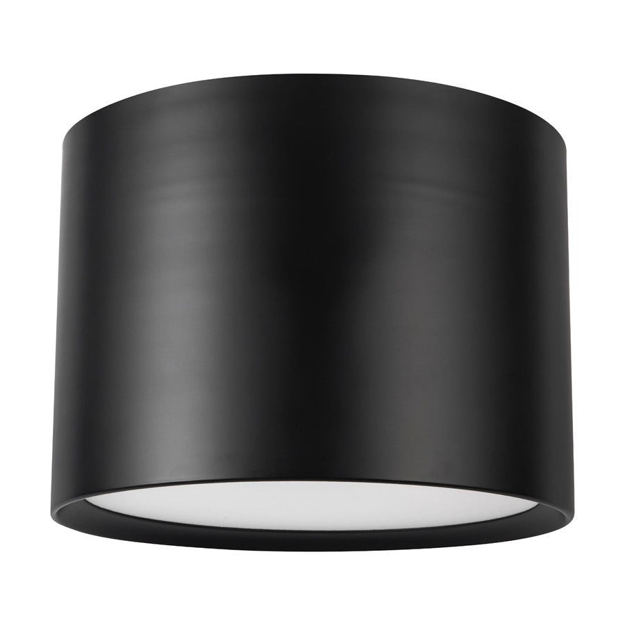 Kuzco Uma 15" Black Dimmable LED Semi-Flush Mount, Black