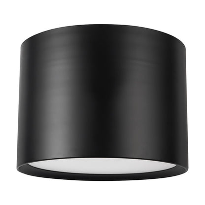 Kuzco Uma 15" Black Dimmable LED Semi-Flush Mount, Black