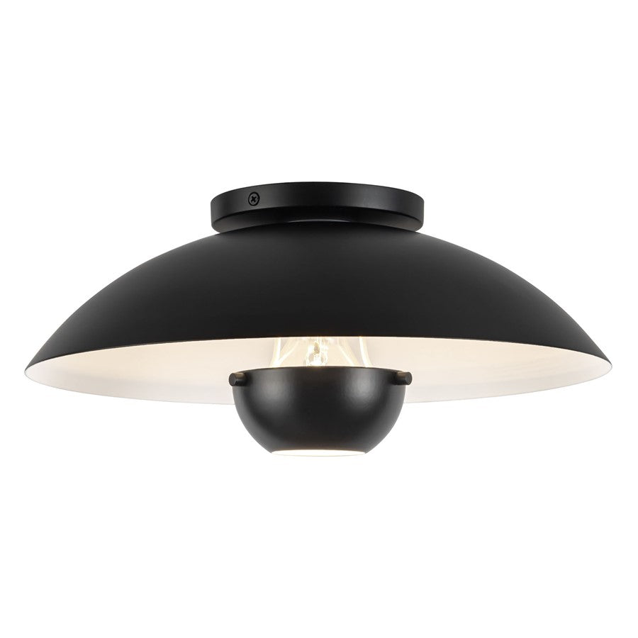 Kuzco Umbra 14" Blk Semi-Flush Mount, Blk - SF11914-BK