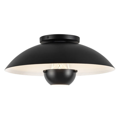 Kuzco Umbra 14" Blk Semi-Flush Mount, Blk - SF11914-BK