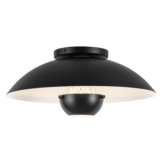 Kuzco Umbra 14" Blk Semi-Flush Mount, Blk - SF11914-BK