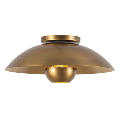 Kuzco Umbra 14" Brass Semi-Flush Mount, Vintage Brass - SF11914-VB