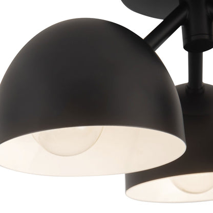 Kuzco Fosso 13" Black Semi-Flush Mount, Black