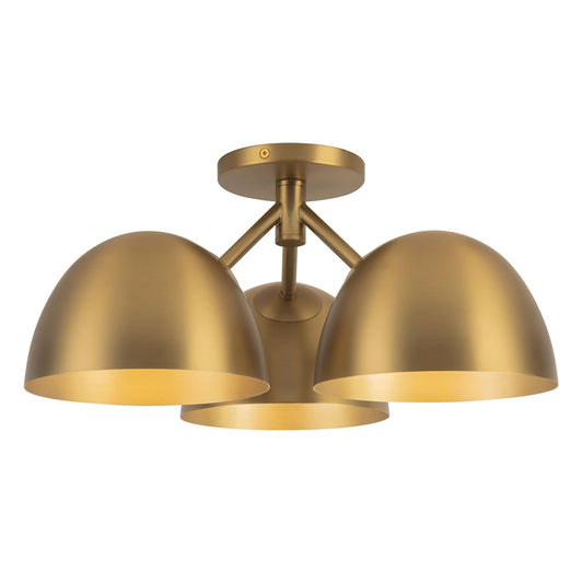 Kuzco Fosso 17" Gold Semi-Flush Mount, Brushed Gold - SF13317-BG