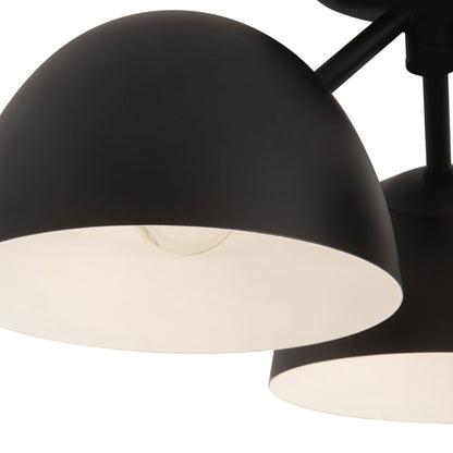Kuzco Fosso 17" Black Semi-Flush Mount, Black