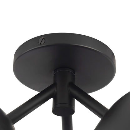 Kuzco Fosso 17" Black Semi-Flush Mount, Black