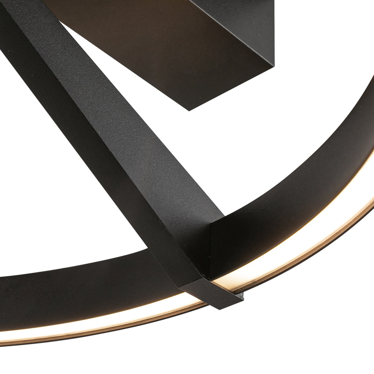 Kuzco Roda 16in 1-Light Semi-Flush Mount | Scandinavian Black Aluminum and Acrylic | Bedroom & Hallway Ceiling Light | Model SF27716-BK-3WCCT-UNV
