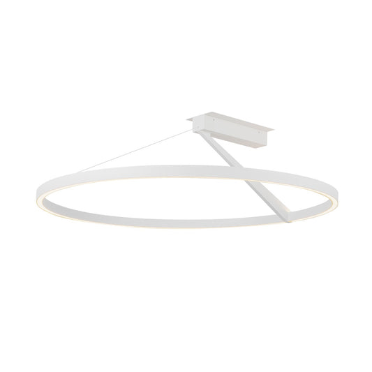 Kuzco Roda 31in 3-Light Semi-Flush Mount | Scandinavian Minimalist White Aluminum and Frosted Acrylic | Living Room & | Model SF27731-WH-3WCCT-UNV