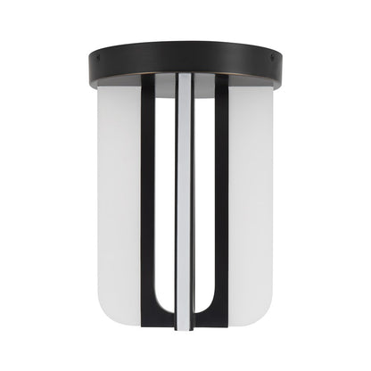 Kuzco Anders 8" Black Dimmable LED Semi-Flush Mount, Urban Bronze